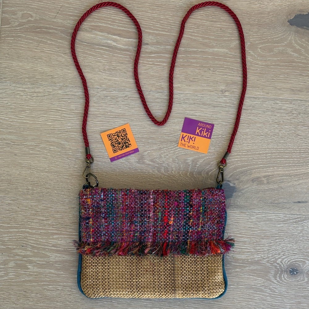 Multicolor Woven Crossbody Bag